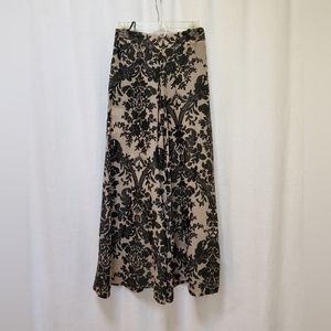 Free People Burnout Velvet Sheer Palazzo Wide Leg Pants